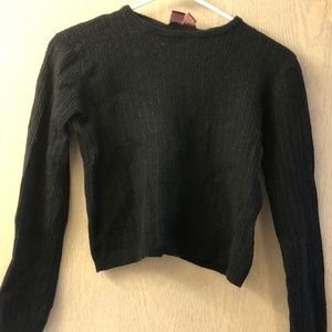 Black Cropped Sweater
